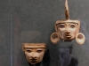epv 0177.jpg Musée d'Anthropologie, salle Teotihuacan, masques  en terre ornant les braseros