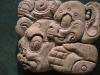 epv 0296.jpg Musée d'Anthropologie, salle Maya, glyphes en stuc dits  "variantes  de tête"  (origine Palenque)